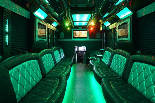 Luxury bus interior